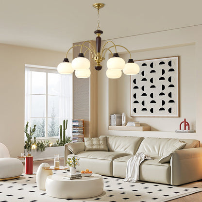 Arched Globe Chandelier - Elegant Design with Adjustable Height & LED