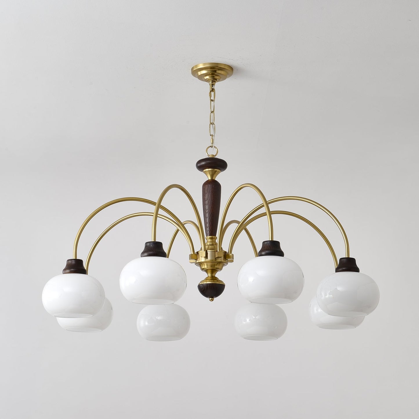 Arched Globe Chandelier - Elegant Design with Adjustable Height & LED