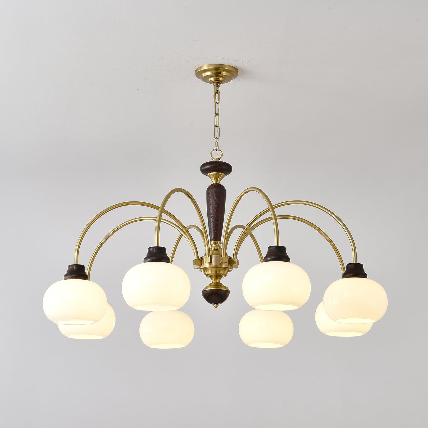 Arched Globe Chandelier - Elegant Design with Adjustable Height & LED