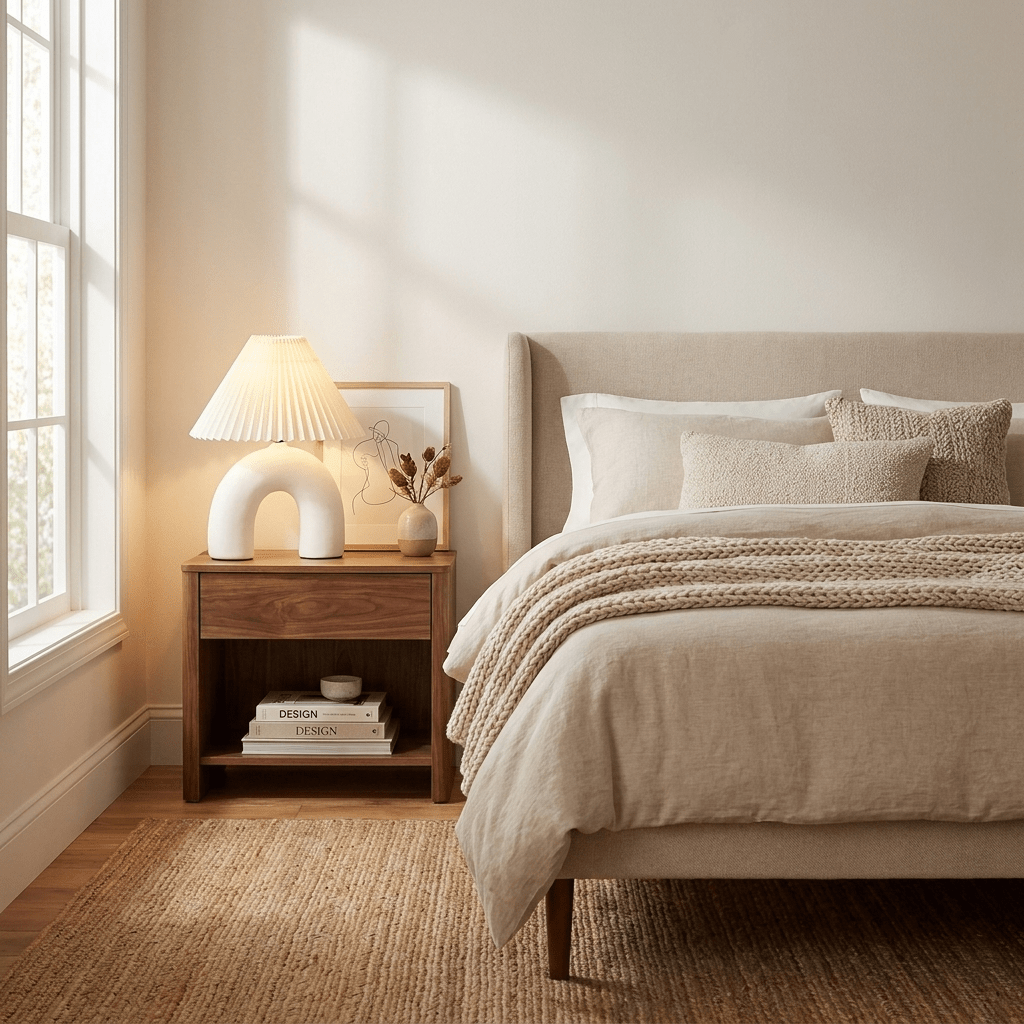 Arched Pleated Table Lamp with Adjustable Brightness and Elegant Desig