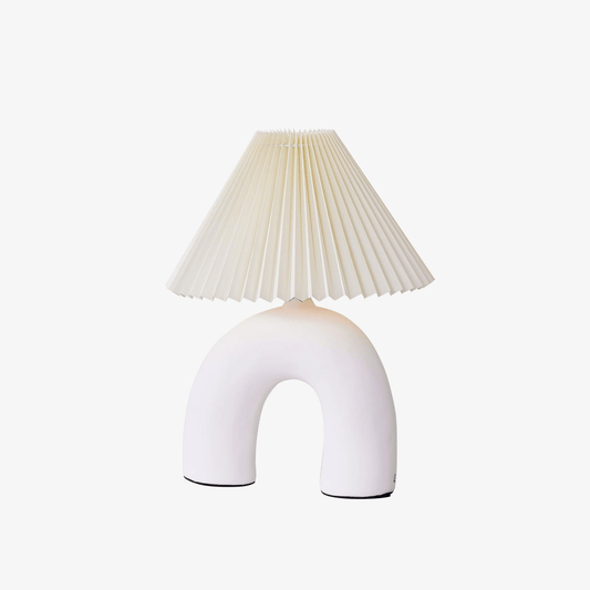 Arched Pleated Table Lamp with Adjustable Brightness and Elegant Desig