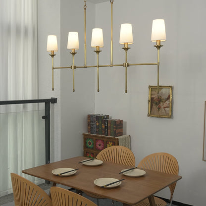 Arden Row Chandelier - Elegant Design, Adjustable Height, LED Compatib