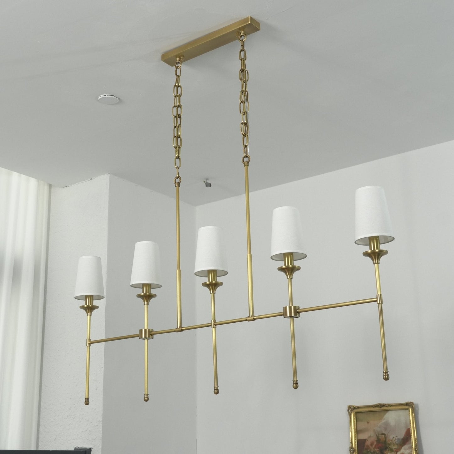 Arden Row Chandelier - Elegant Design, Adjustable Height, LED Compatib