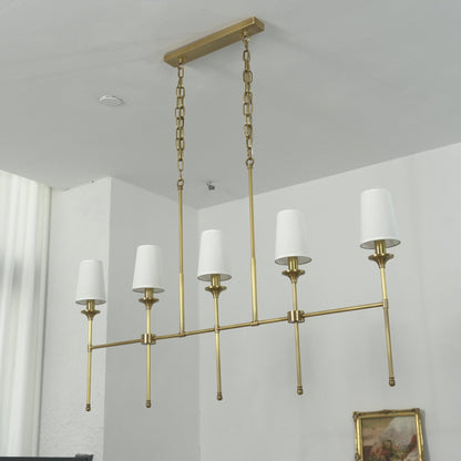 Arden Row Chandelier - Elegant Design, Adjustable Height, LED Compatib