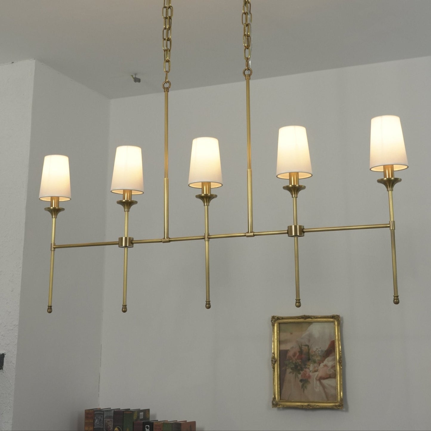 Arden Row Chandelier - Elegant Design, Adjustable Height, LED Compatib