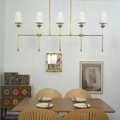 Arden Row Chandelier - Elegant Design, Adjustable Height, LED Compatib