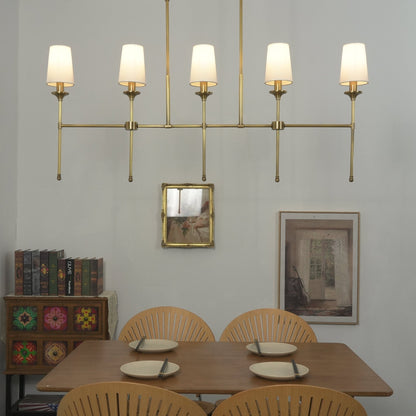 Arden Row Chandelier - Elegant Design, Adjustable Height, LED Compatib