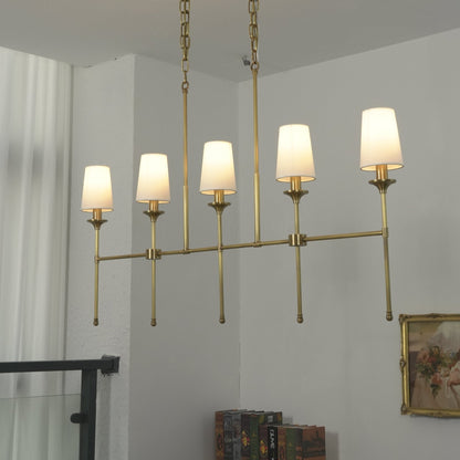 Arden Row Chandelier - Elegant Design, Adjustable Height, LED Compatib