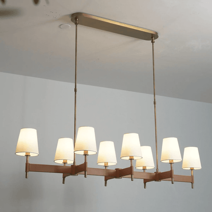 Arianna Leather Chandelier - Elegant Design with Adjustable Height & L