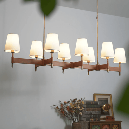 Arianna Leather Chandelier - Elegant Design with Adjustable Height & L