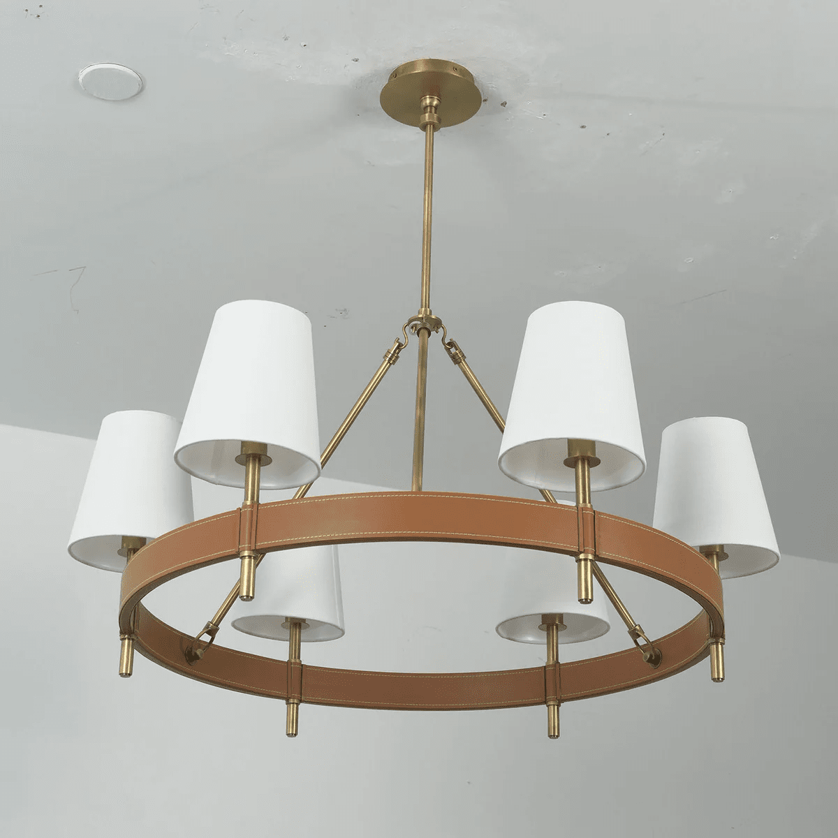 Arianna Leather Chandelier - Elegant Design with Adjustable Height & L