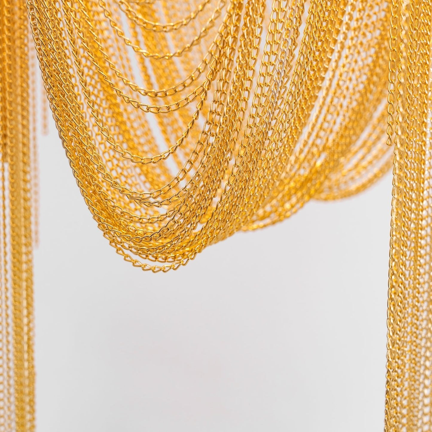 Elegant Ark Tassel Chandelier - Adjustable Height, Crystal Accents