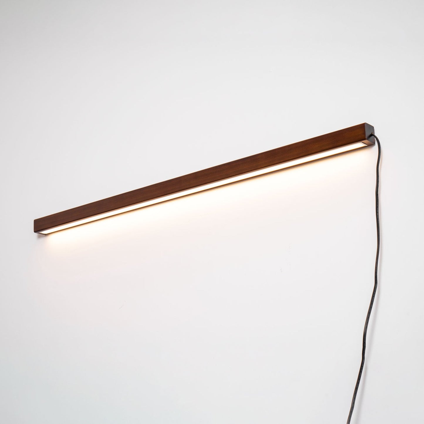 Arlo Linear Wood Plug-in Wall Light - Dimmable, Easy Installation