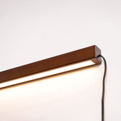 Arlo Linear Wood Plug-in Wall Light - Dimmable, Easy Installation