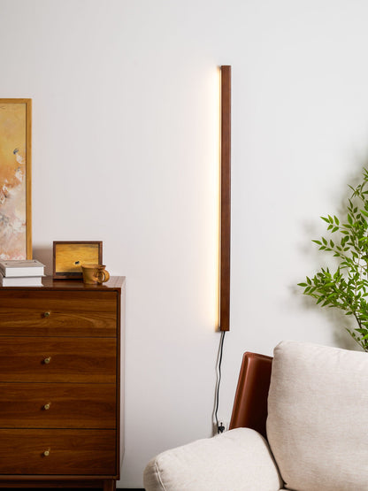 Arlo Linear Wood Plug-in Wall Light - Dimmable, Easy Installation