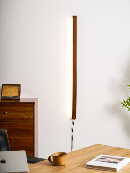 Arlo Linear Wood Plug-in Wall Light - Dimmable, Easy Installation