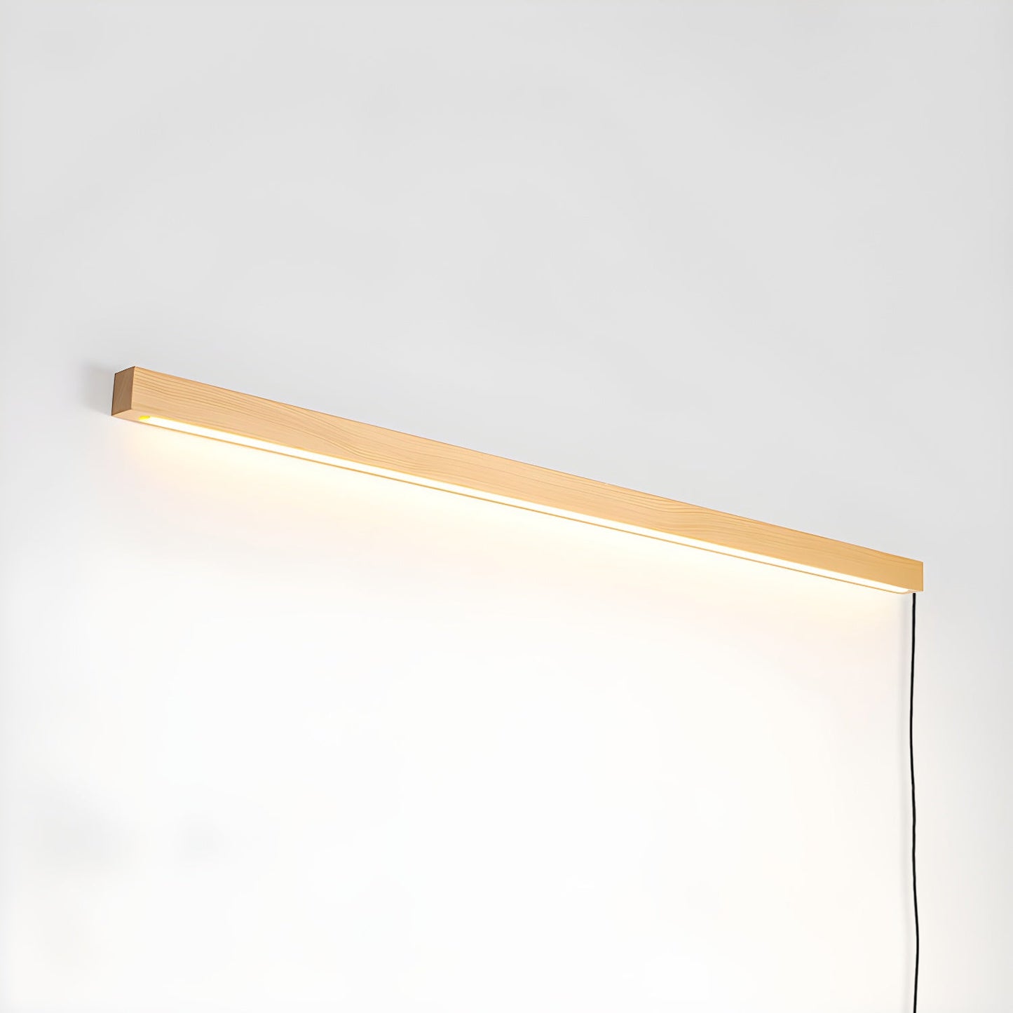 Arlo Linear Wood Plug-in Wall Light - Dimmable, Easy Installation