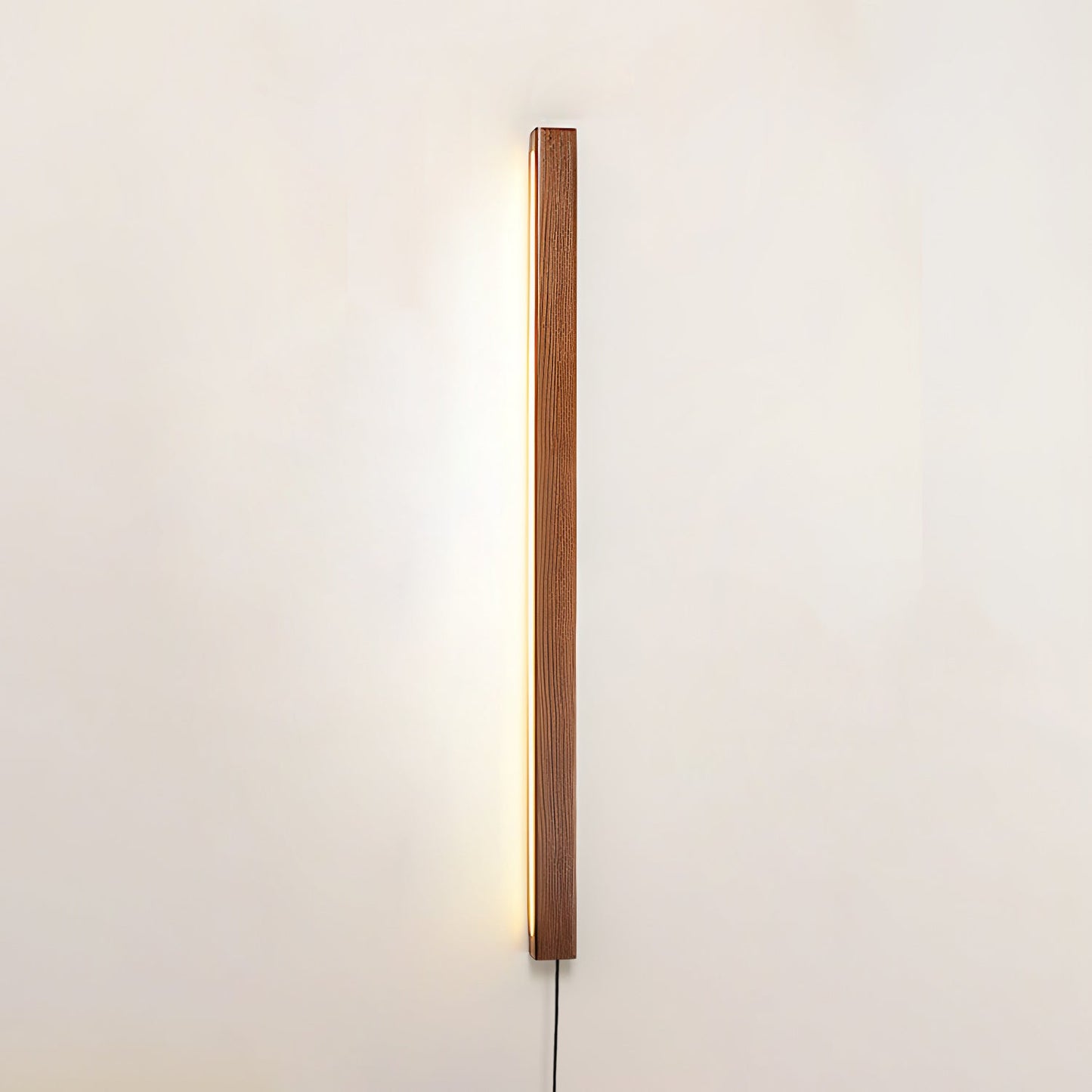 Arlo Linear Wood Plug-in Wall Light - Dimmable, Easy Installation
