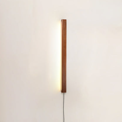 Arlo Linear Wood Plug-in Wall Light - Dimmable, Easy Installation