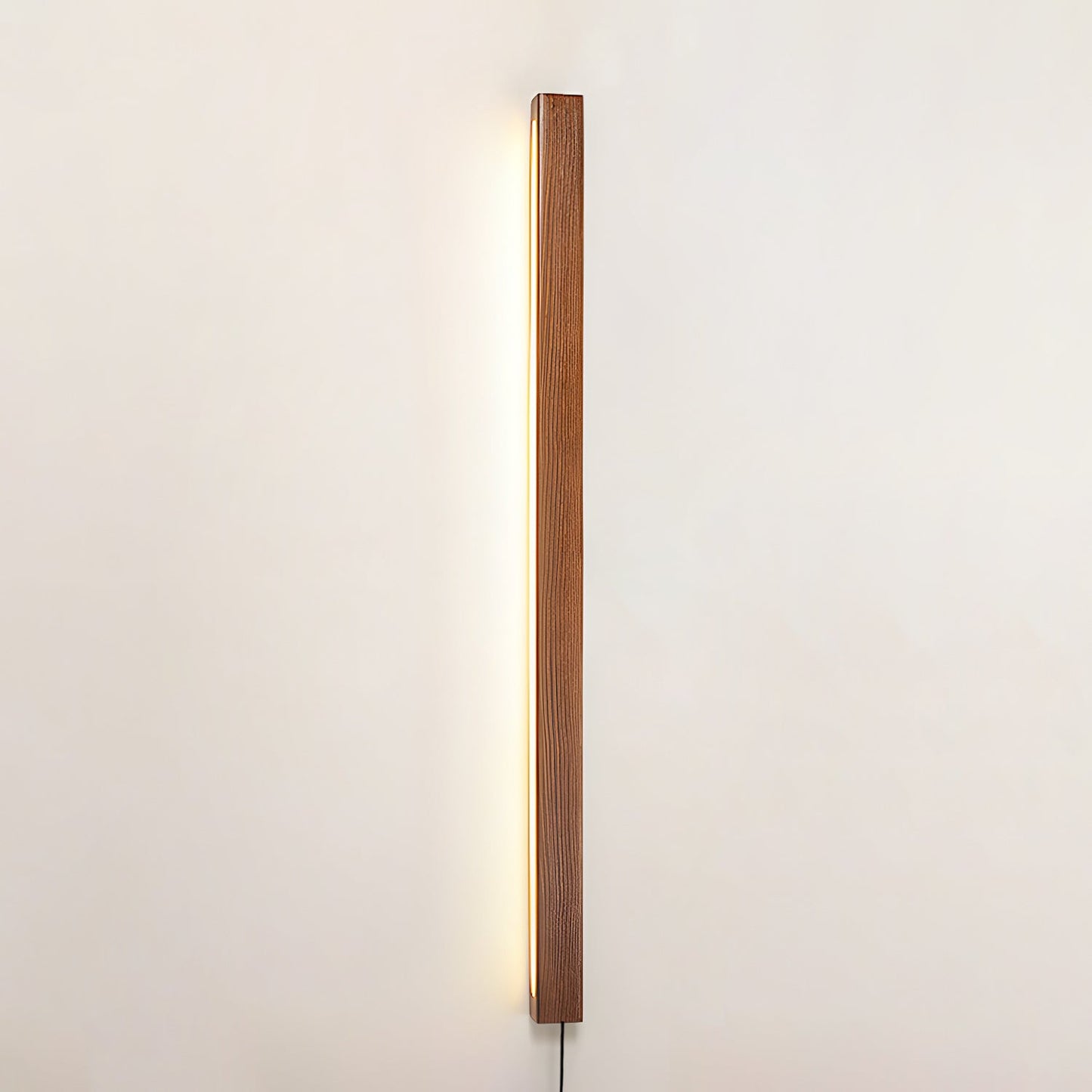 Arlo Linear Wood Plug-in Wall Light - Dimmable, Easy Installation
