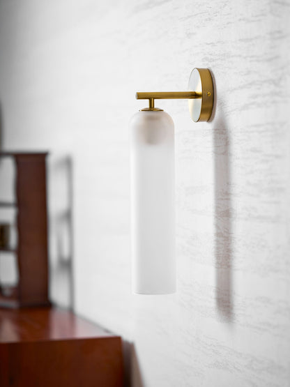 Elegant Art Glass Sconce with LED Lighting and Unique Design