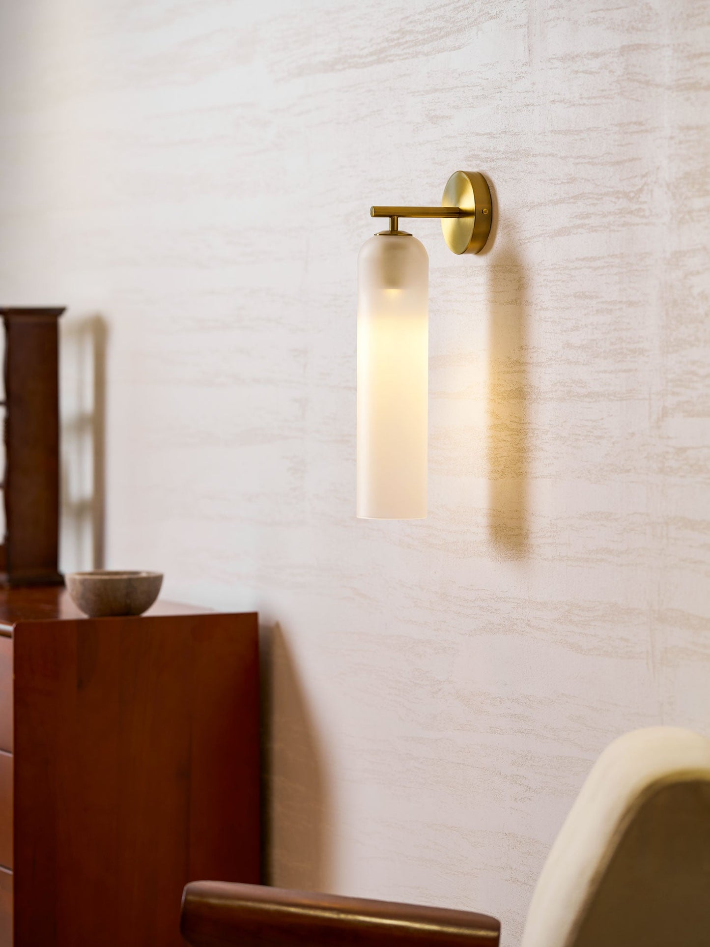 Elegant Art Glass Sconce with LED Lighting and Unique Design