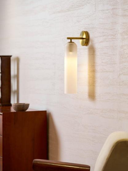 Elegant Art Glass Sconce with LED Lighting and Unique Design
