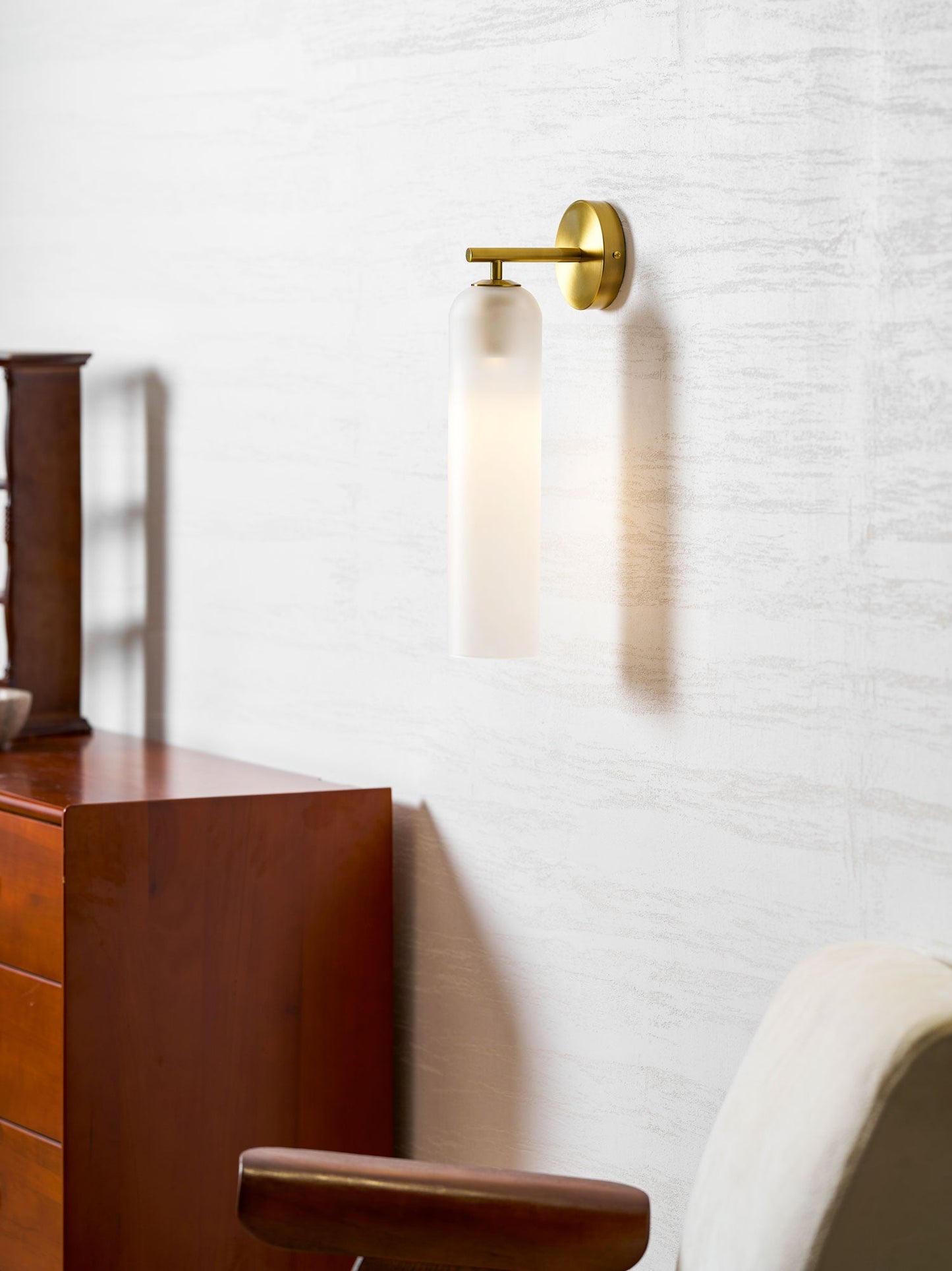 Elegant Art Glass Sconce with LED Lighting and Unique Design