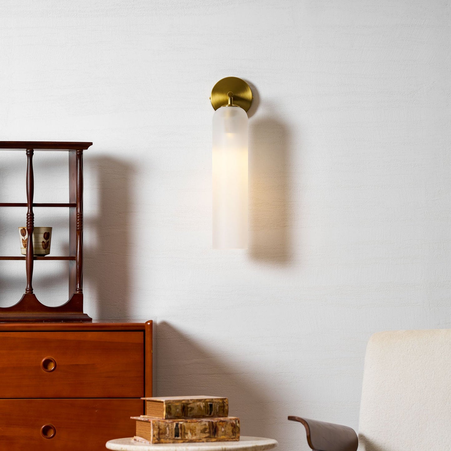Elegant Art Glass Sconce with LED Lighting and Unique Design