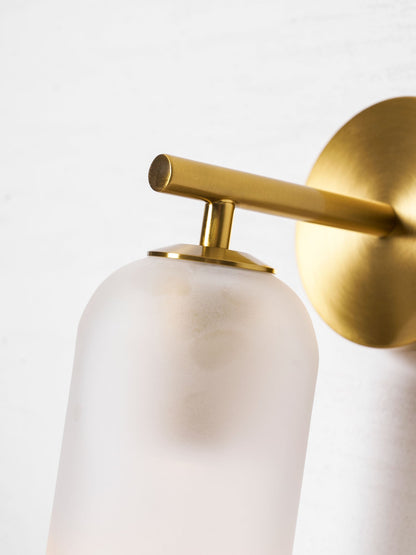 Elegant Art Glass Sconce with LED Lighting and Unique Design