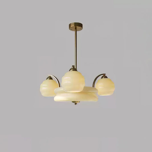 Art Deco Vintage Chandelier - Elegant Design with Adjustable Height &