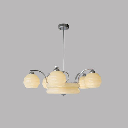 Art Deco Vintage Chandelier - Elegant Design with Adjustable Height &