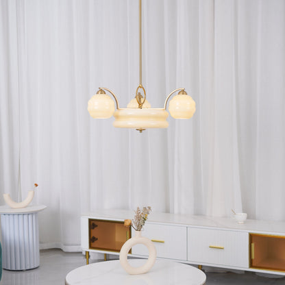 Art Deco Vintage Chandelier - Elegant Design with Adjustable Height &