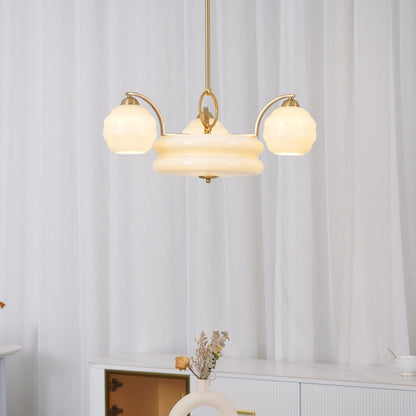 Art Deco Vintage Chandelier - Elegant Design with Adjustable Height &