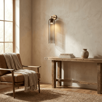 Elegant Art Glass Sconce with LED Lighting and Unique Design