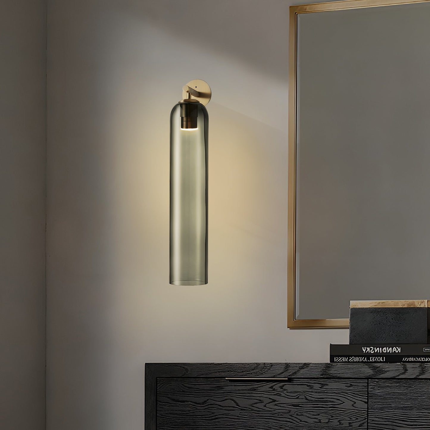 Elegant Art Glass Sconce with LED Lighting and Unique Design