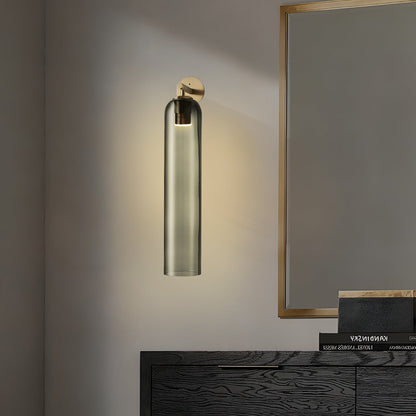 Elegant Art Glass Sconce with LED Lighting and Unique Design