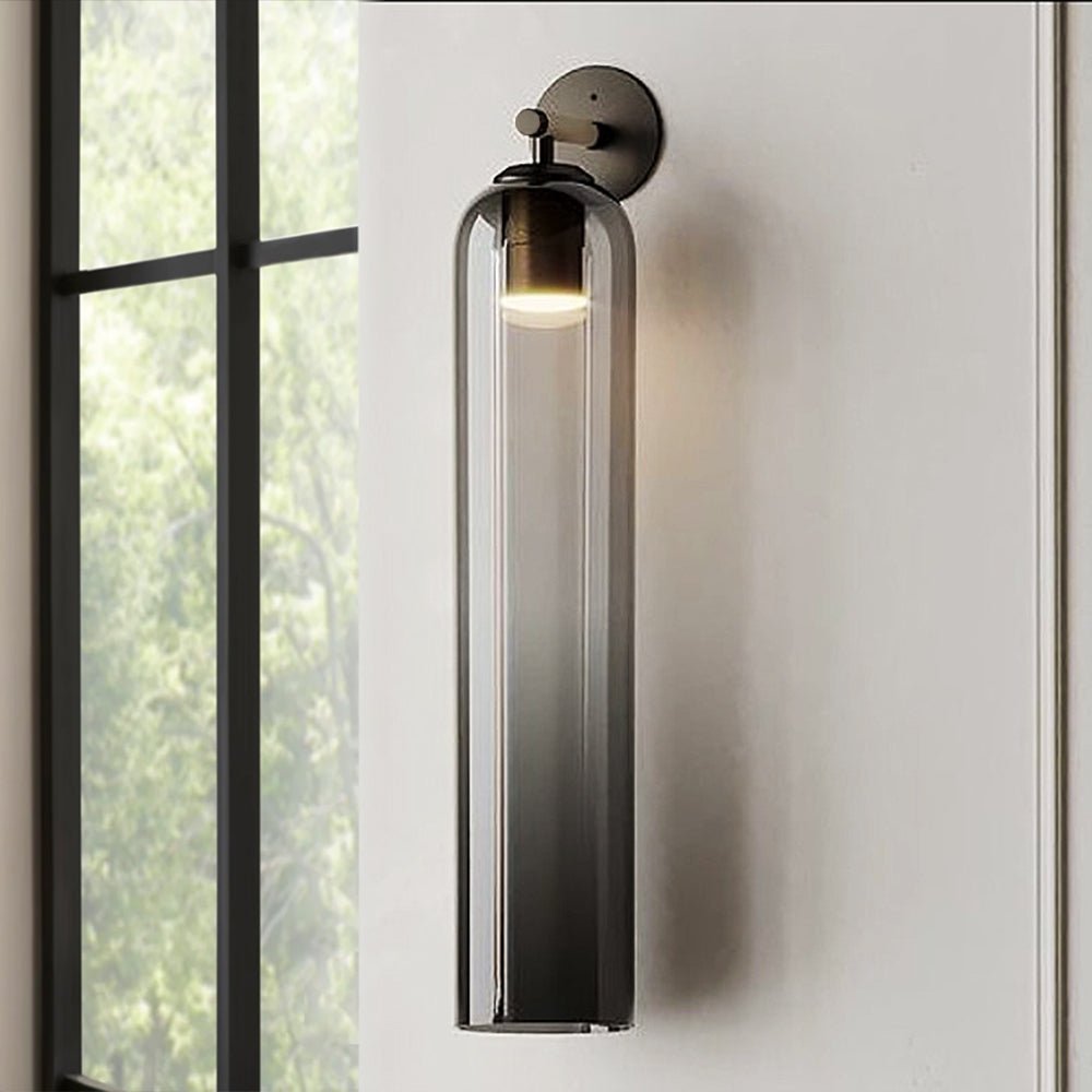 Elegant Art Glass Sconce with LED Lighting and Unique Design