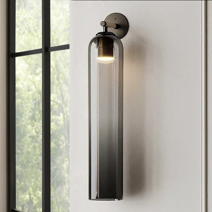 Elegant Art Glass Sconce with LED Lighting and Unique Design
