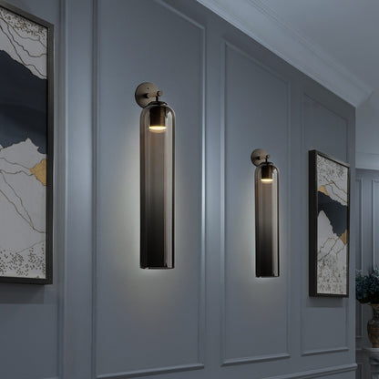 Elegant Art Glass Sconce with LED Lighting and Unique Design