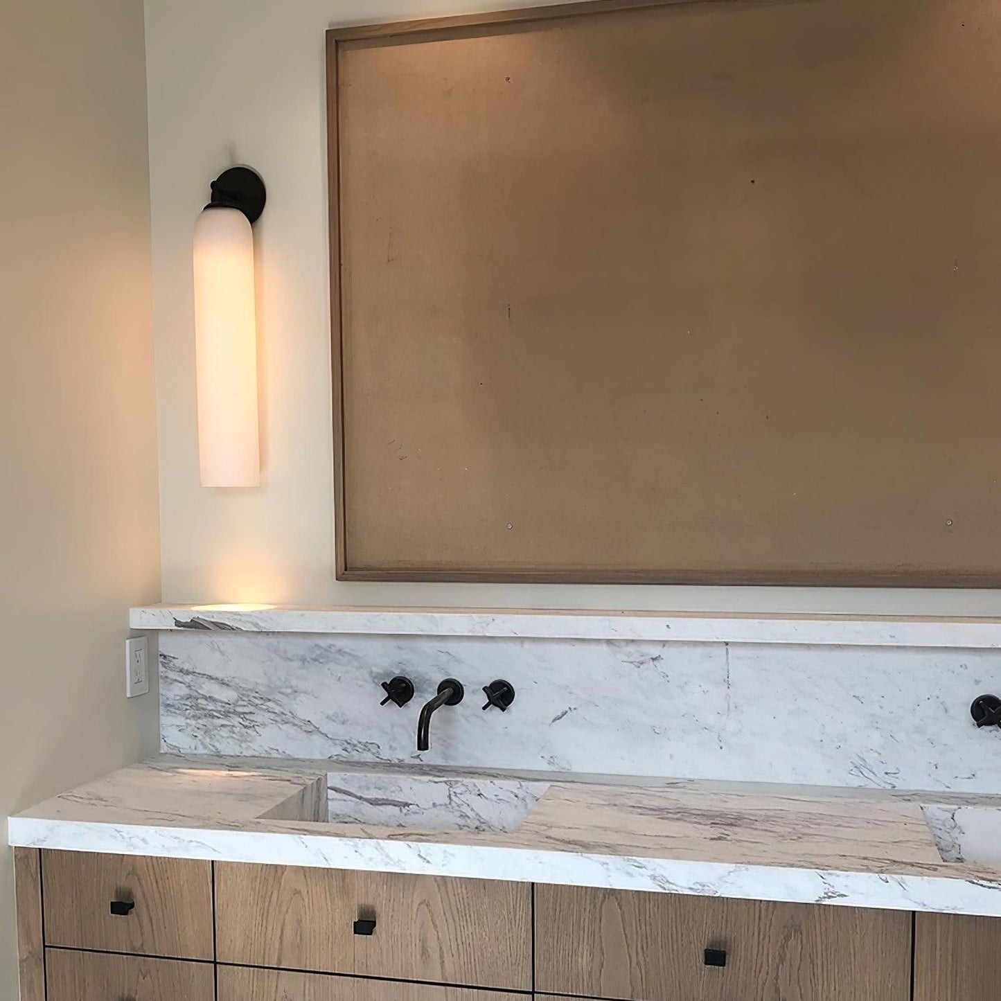 Elegant Art Glass Sconce with LED Lighting and Unique Design