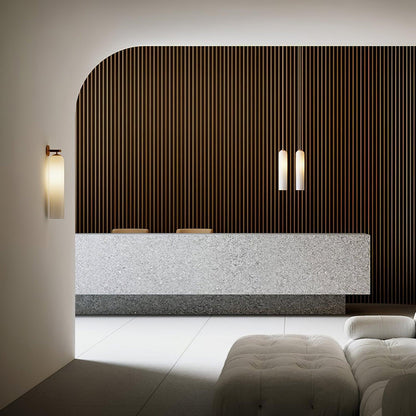 Elegant Art Glass Sconce with LED Lighting and Unique Design