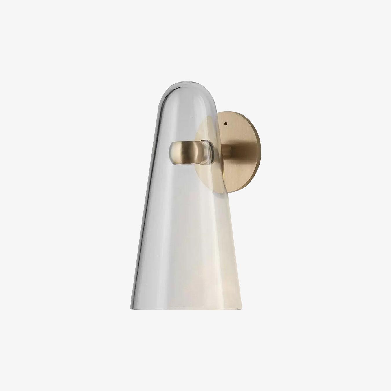 Elegant Conical Glass Wall Lamp - Soft Ambient Lighting & Energy Effic