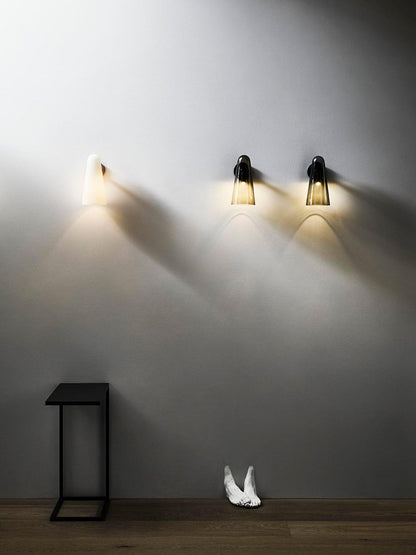 Elegant Conical Glass Wall Lamp - Soft Ambient Lighting & Energy Effic