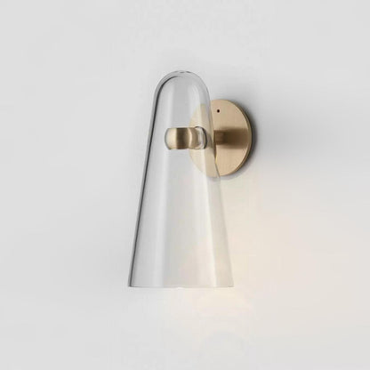 Elegant Conical Glass Wall Lamp - Soft Ambient Lighting & Energy Effic