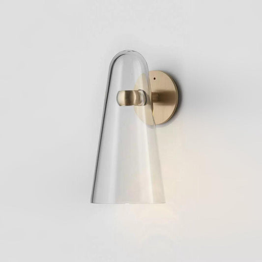 Elegant Conical Glass Wall Lamp - Soft Ambient Lighting & Energy Effic