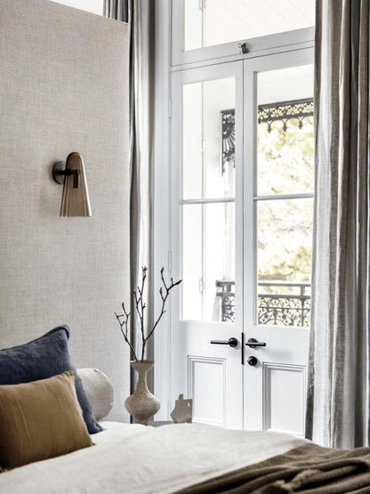 Elegant Conical Glass Wall Lamp - Soft Ambient Lighting & Energy Effic