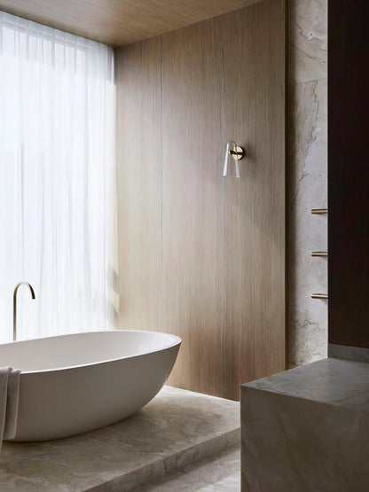 Elegant Conical Glass Wall Lamp - Soft Ambient Lighting & Energy Effic