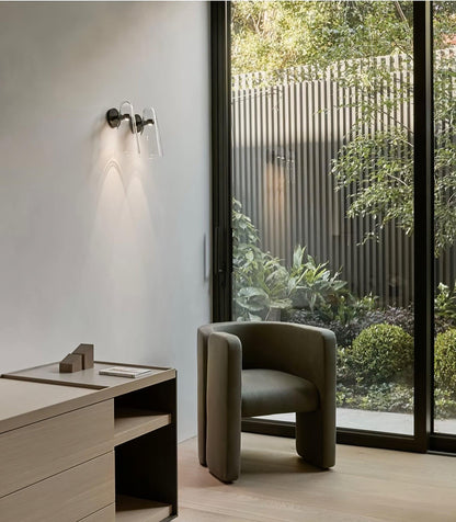 Elegant Conical Glass Wall Lamp - Soft Ambient Lighting & Energy Effic