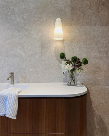 Elegant Conical Glass Wall Lamp - Soft Ambient Lighting & Energy Effic